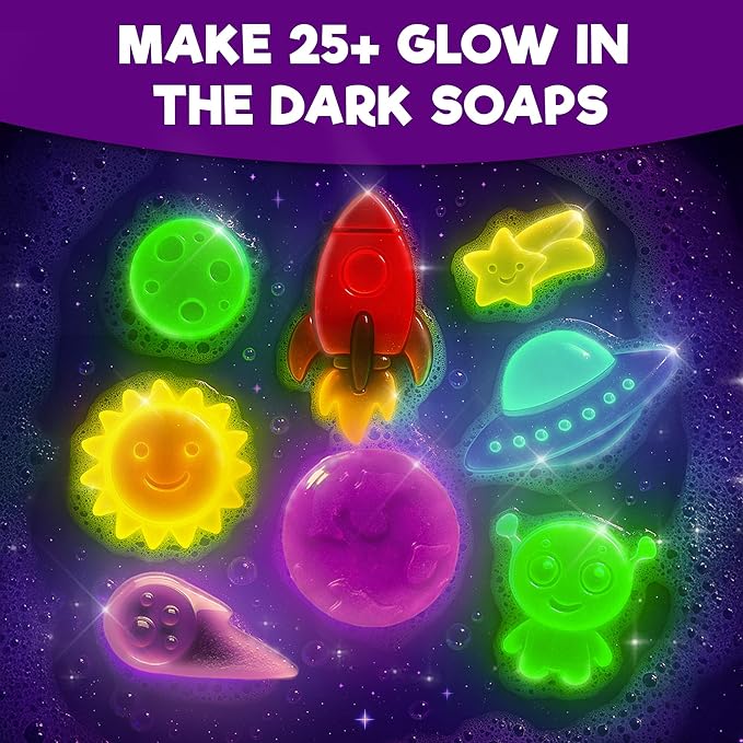 Doctor Jupiter Space Super Soaps - Soap Making Kit for Kids Ages 4+ | Science Kit for Kids 4-5-6–7-8-12 Year Olds | Birthday Gift Ideas for Boys & Girls, Space Toys, Summer Activities