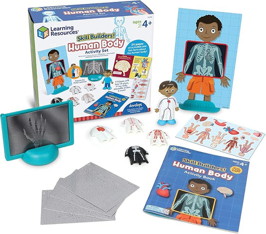 Learning Resources Skill Builders! Human Body Activity Set - Anatomy and Science Classroom Must Haves, STEM Study Tools, Back to School Kits, Homeschool Gifts for Students