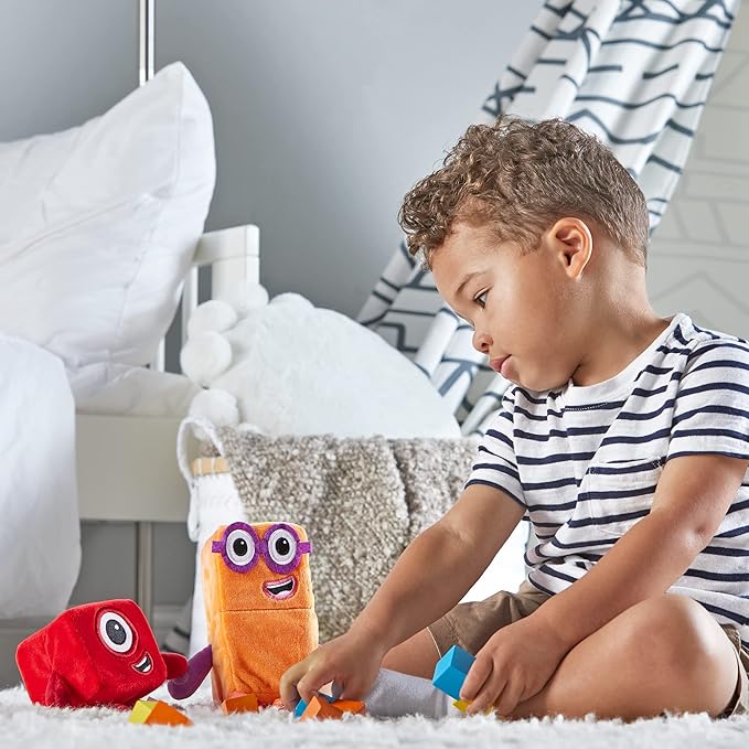 hand2mind Numberblocks One & Two Playful Pals, Plush Figure Toys, Numbers for Toddlers, Preschool Math Learning Toys, Stuffed Animal Plushies, Counting Blocks, Soft Stuffies, Kids Birthday Gifts﻿﻿﻿﻿