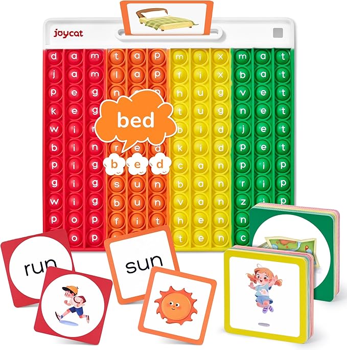 CVC Word Games,Learn to Read in Weeks,Multisensory Reading & Phonics Game Ideal for Pre Kinderarten to 1st Grade-Homeschool Supplies-with 88 CVC Cards