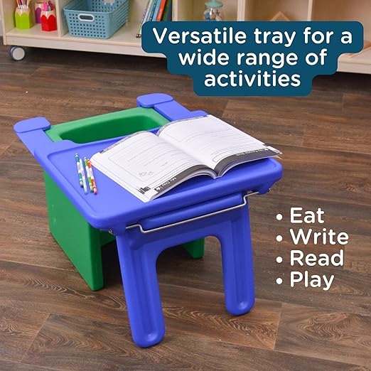 Children's Factory Edutray Desk Attachment for Cube Chair – Toddler Study Surface for Homeschool, Classroom, Space-Saving, Durable, Easy-Clean Plastic