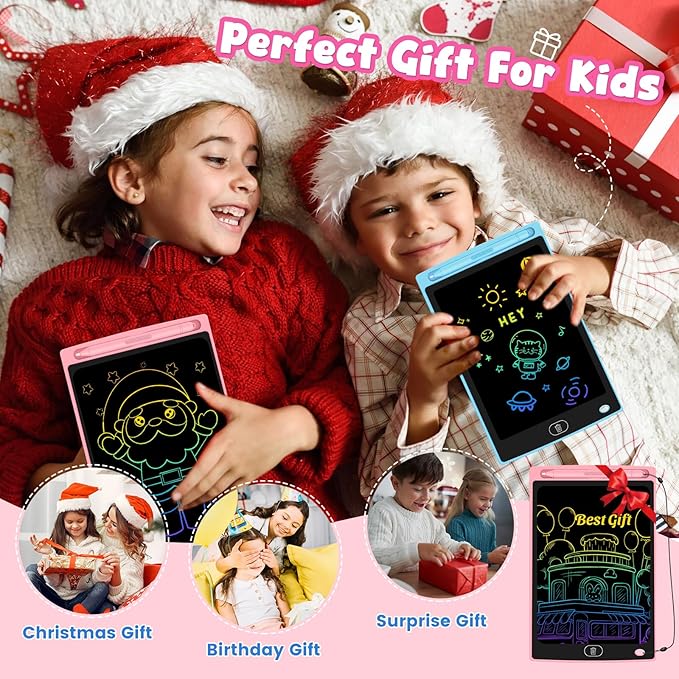 32 Pack LCD Writing Tablet for Kids - Erasable and Reusable Toddler Doodle Board in 8.5 inch, Ideal Drawing Pad for Learning Toy for Ages 3-8, Gift for Girls Boys