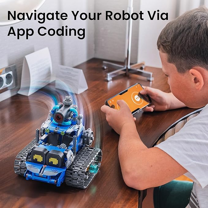 Sillbird Christmas STEM Robot Building Kit with Remote Control Gifts for Boys Ages 8-14, Buildable 5in1 Robotics Technic Coding Toy for Kids Birthday with 596 Pieces