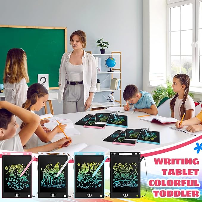 Zhehao 20 Pack LCD Writing Board for Kids, 8.5 Inches Doodle Reusable Screen Drawing Pad Erasable Painting Pads Educational Toy for 3-8 Years(Cute Color)