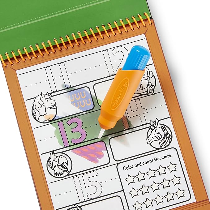 Melissa & Doug On The Go Water Wow! Reusable Water-Reveal Activity Pad - Numbers - FSC Certified
