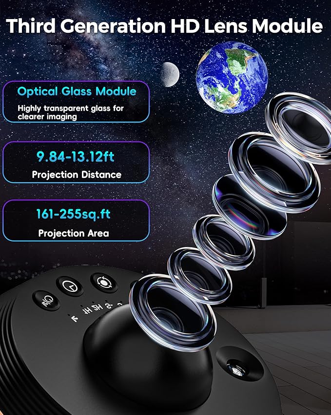 Galaxy Projector for Bedroom, 13 in 1 Home Planetarium Star Constellation Projector with Meteor Moon Milky Way, Space Ceiling Starry Sky Night Light Projector for Kid Adult Christmas Gift