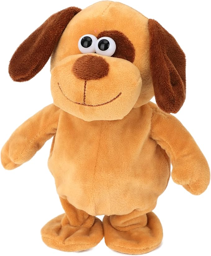 Hopearl Talking Dog Repeats What You Say Walking Puppy Electric Interactive Animated Toy Speaking Plush Buddy Gifts for Toddlers Birthday, 8''