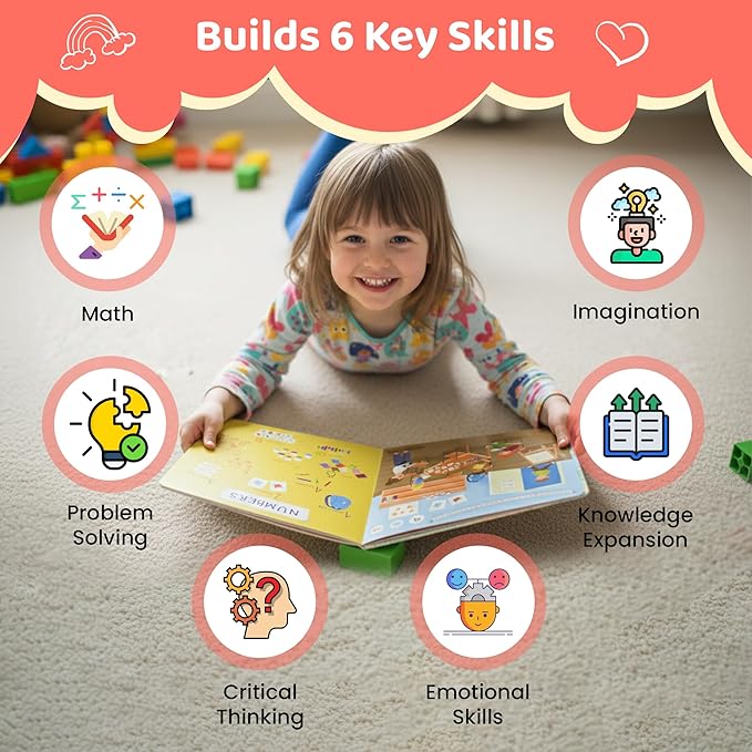 QuTZ Talking Pen Book Set, Learn to Read Sound Books, 8 Tap to Read Audio Books, 600+ Words & Fun Facts, 6 Phonics Story Telling Books, 700+ Interactive Games, Eletronic Educational Toy for Kids 3+