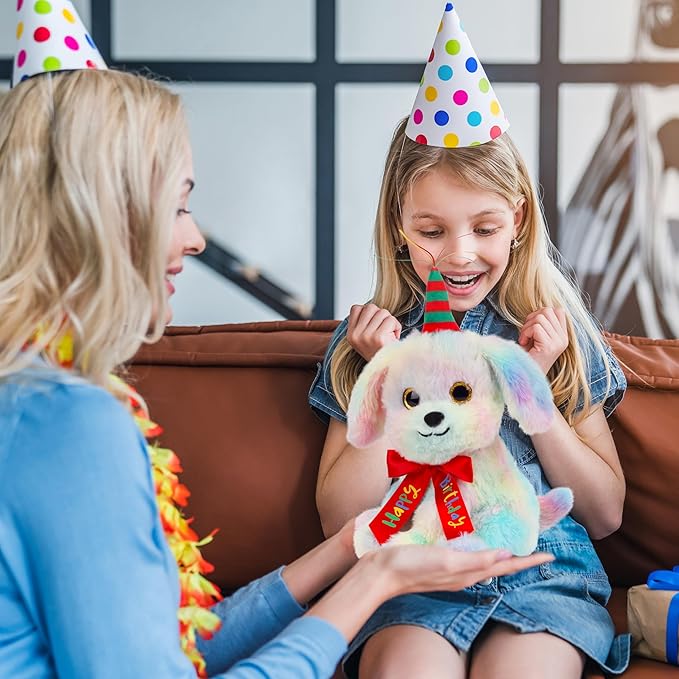 Cuteoy Musical Birthday Dog Repeat What You Say Interactive Animated Stuffed Animal Shaking Singing Dancing Turning Circle Puppy Plush Toy Electric Plushies Gifts for Kids Girls Boys Birthday