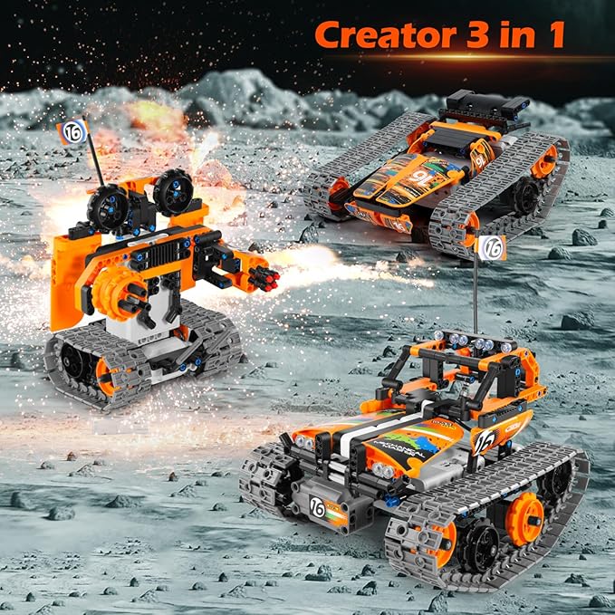 Building Toys STEM Robot Kit for Kids Ages 8-12, Remote Control Erector Sets Engineering Robotics Kits, Educational Birthday Gift for Boys & Girls 5-7 9 10 11 13 14+ Year Old