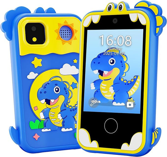 Kids Phone for Girl Toys, Kids Camera Toy Smart Phone Christmas Birthday Gifts Toddler Ages 2, 3, 5, 7, 8, 10 Year Old, Educational Learning Toys with 2.8" Touchscreen, Music Video Game (Blue)
