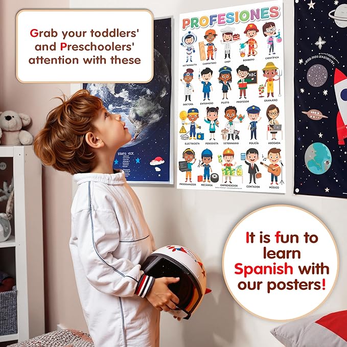 DeeDee's Workshop 16 Spanish Classroom Posters vol. 2, Spanish Learning for Kids, Spanish Classroom Decorations