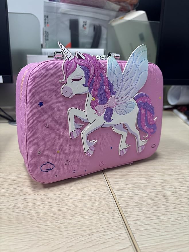 2 in 1 Kids Makeup Kit for Girl Kids Washable Toys, Play Makeup for Kid 3-12 Years