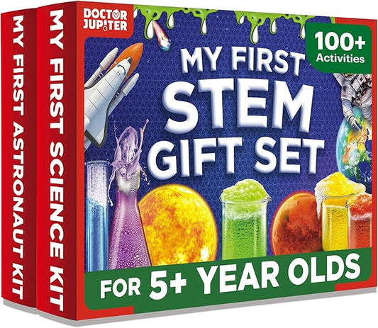 Doctor Jupiter My First STEM Gift Set | Set of ‘My First Science Kit’, ‘Astronaut Kit’ for Kids Ages 5+ | Birthday Gift Ideas for Boys, Girls | STEM Learning & Educational Toys for 5,6,7,8 Year Old