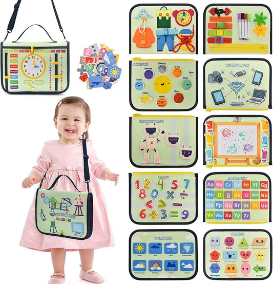 STEAM Learning Busy Board, Educational Activity Center for Kids