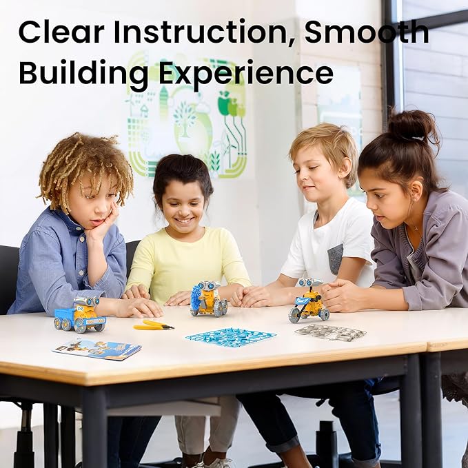 Sillbird Solar Robot Building Kit Christmas STEM Gift for Boys Aged 8-14, 21 in 1 DIY Science Educational Sets for Kids Teens Birthday, Battery or Sun Powered Buildable Robotic Toys with 211 Pieces