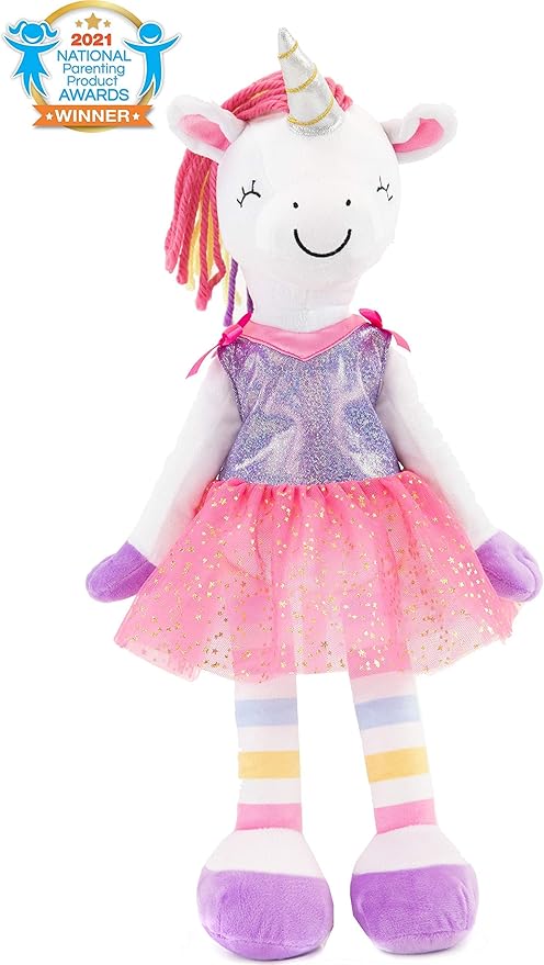 Plushible Soft Baby Doll Unicorn, 18 Inch - Plush Rag Doll with 2 Clothing Sets, My First Plush for Girls, Babies & Infants, Soft Baby Stuffed Toy, Adorable Companion for Age 1+