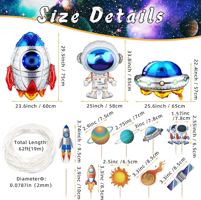 Planet Paper Lanterns, Planet Lanterns, 47 Pcs Paper Lanterns Party Decorations, Space Paper Lanterns for Kids Space Theme Party, Birthday Room Decorations