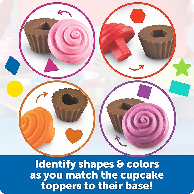 Learning Resources Smart Snacks Shape Sorting Cupcakes - Toddler Girl And Boys Toys, Play Food, Toy Kitchen Accesories, Fine Motor Skills, Preschool Montessori, Shape Sorter , Kids Birthday