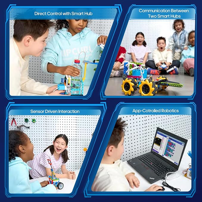 Coding Robot Kit, 10-in-1 BBC Micro:bit Robotics Invertor Kit, Educational Stem Robot Building Kit with APP Control Learn to MakeCode, MicroPython, and Scratch for Age 9+ Girls Boys