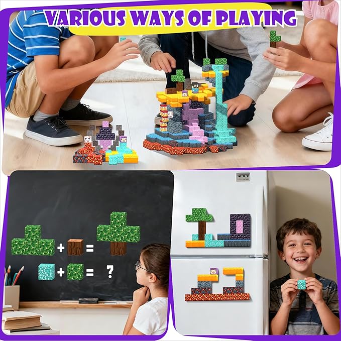 Magnetic Blocks 120PCS Magnetic Building Blocks for Kid 3+, Building Toys for Kid Boys Girls, STEM Sensory Gift for Birthday