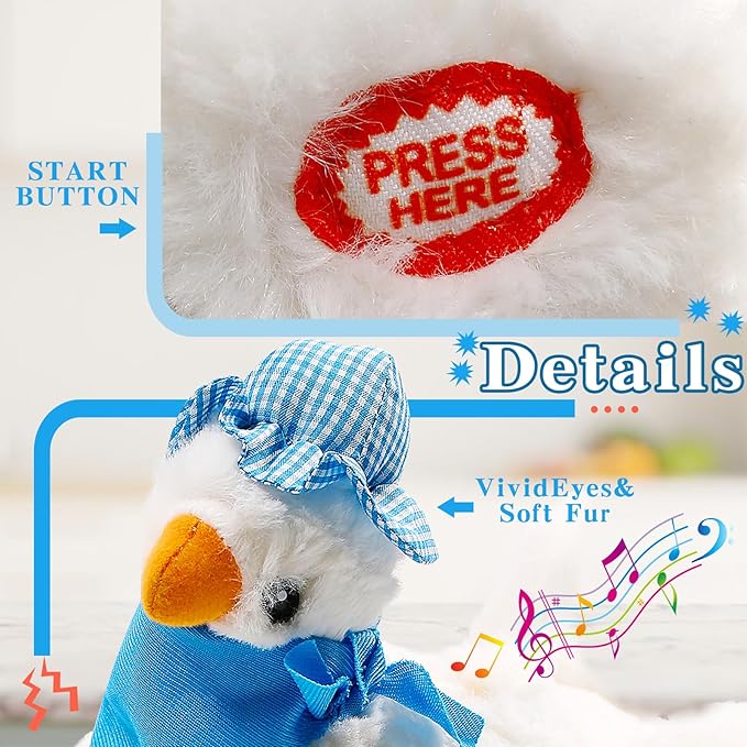 Easter Toys Chicken Laying Eggs Electric Chicken Stuffed Animal Dancing Toy Stuffed Plush Toy with Music