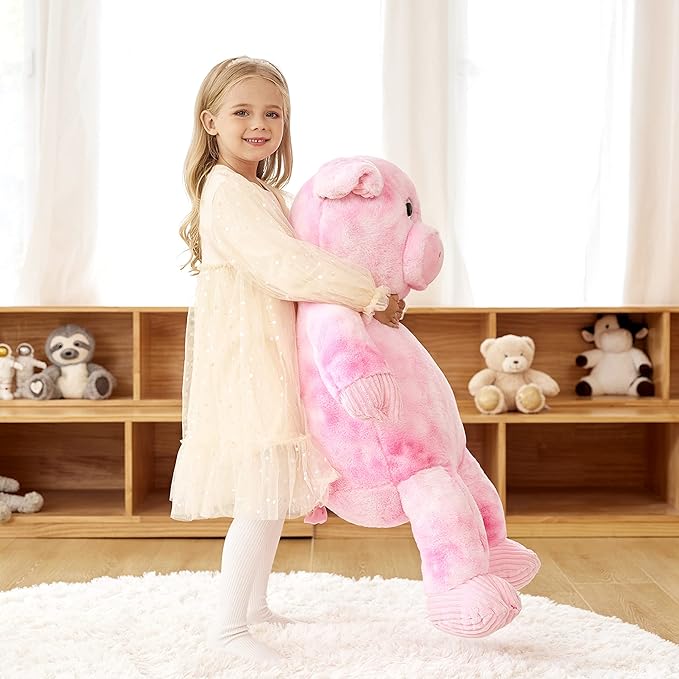 EARTHSOUND Giant Pig Stuffed Animal,30 inches Large Plush Toy Big Soft Toys,Huge Life Size Jumbo Cute Oversized Fat Piggy Animals,Gifts for Girls Boys