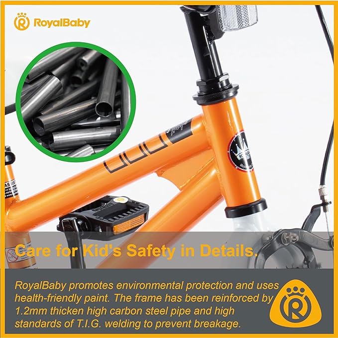 RoyalBaby Kids Bike Freestyle Classic & EZ Balance Pedal Switchable Bicycle, 12 14 16 18 Inch, 3-10 Years Toddler to Big Kids