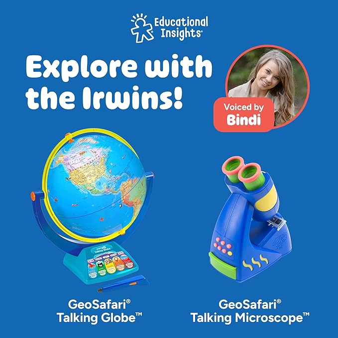 Educational Insights GeoSafari® Jr. Talking Wildlife Camera™ Featuring Robert Irwin - Preschool Science Toys for Little Kids, Toddler STEM Toys, Gifts for Boys & Girls Ages 4+