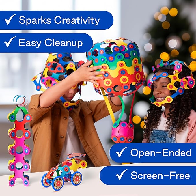 Clixo Wheel Creator Pack, 72 Pieces Pack - Construction Magnet Toy. Flexible, Creative-Boosting Magnetic Building Tiles. Educator-Approved Design for Hours of STEM Play. Multisensory Toy. Age 4-99.