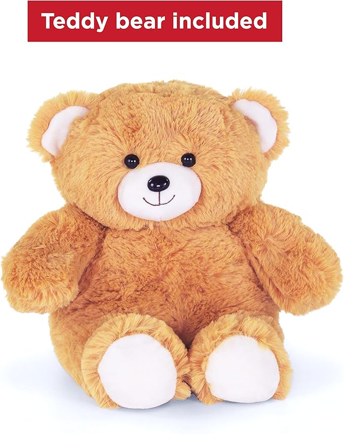 Baby Walker Wagon, Baby Toy Cart, Toddler Toys 1-2, Radio Flyer My 1st Wagon for Kids, with Teddy Bear, for Ages 1-4 Years, Red