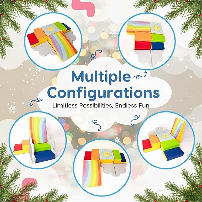 Captivating Non-Toxic Foam Climbing Blocks for Toddlers – 6-Piece Soft Play Set for Motor Skills, Crawling & Color Learning – Easy-to-Clean, Eco-friendly, Anti-Slip Indoor Climber for Toddlers