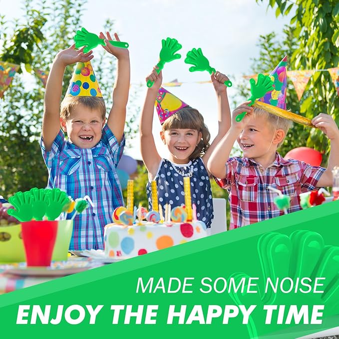 36 Pcs Hand Clappers Noisemakers 7.5 Inch Clappers Noisemakers Plastic Hand Clappers for Birthdays Game Football Sporting Events Cheers Supplies Dance Basketball Football Noisemakers（Green）