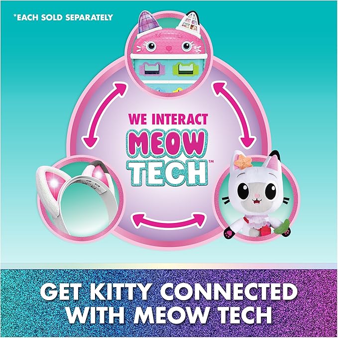 Gabby's Dollhouse: The Movie, Meow-Mazing Interactive Pandy Paws Plush Toy with 3 Accessories & Removable Bag, Kids Toys for Girls & Boys Ages 3 and Up