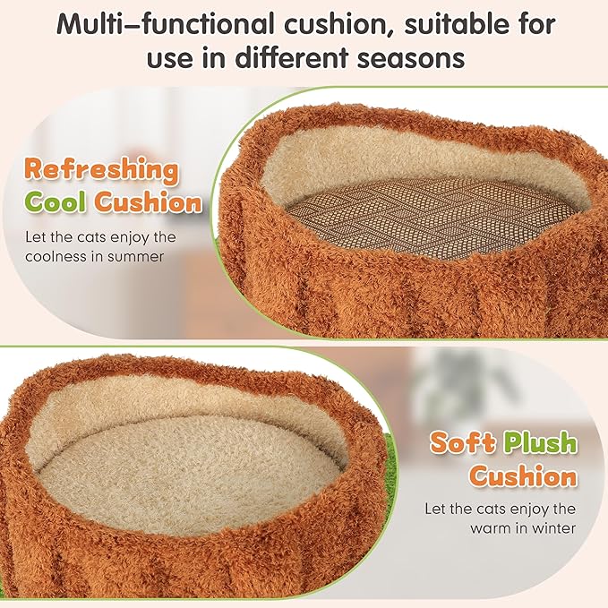 88.6" Extra Large Solid Wood Cat Tree Tower – Multi-Level Indoor Cat Condo with Scratching Posts, Tall Climbing Activity Center for Large Cats