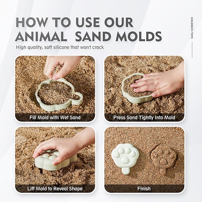 MarcZero 17Pcs Silicone Beach Toys,Modern Baby Beach Toys,Travel Friendly Beach Set,Silicone Bucket, Watering Can, Shovel, 12 Sand Molds, Beach Bag,Silicone Sand Toys for Toddlers, Kids (Purple)