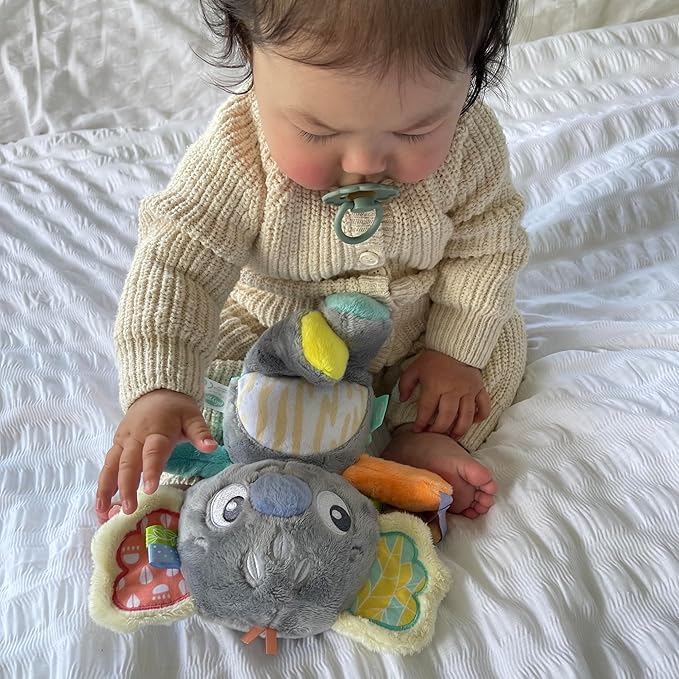 Playgro Fauna Friends Cuddly Koala - Plush Koala Toy for Newborns - Soft and Snuggly Stuffed Animals for Babies - Ideal Baby Gift - Sensory Soft Crinkle Toy with Teether