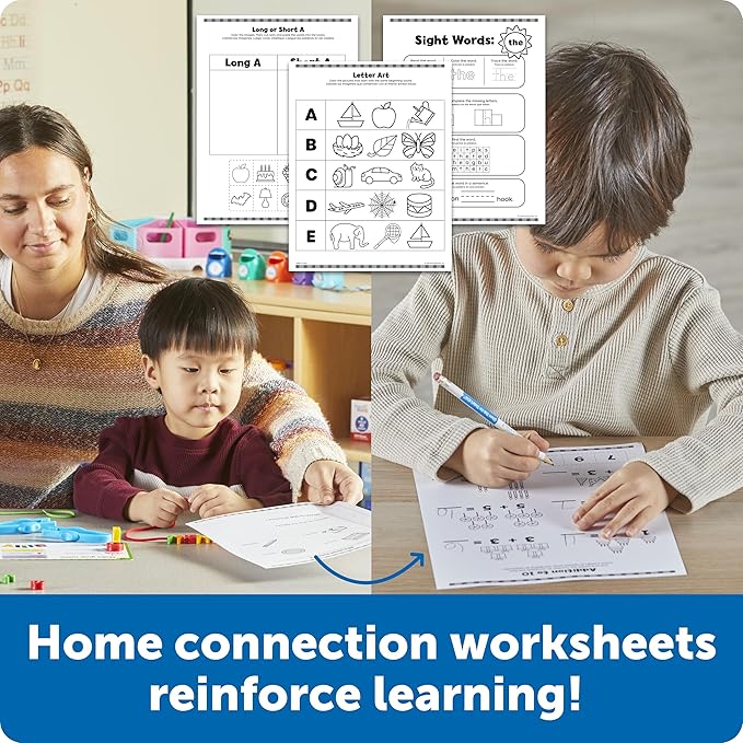 Learning Resources Skill Builders Kindergarten Reading Small Group Kit, Learn to Read Flash Cards, Phonics Preschool Activities, School Supplies, Classroom Must Haves, Montessori Toys