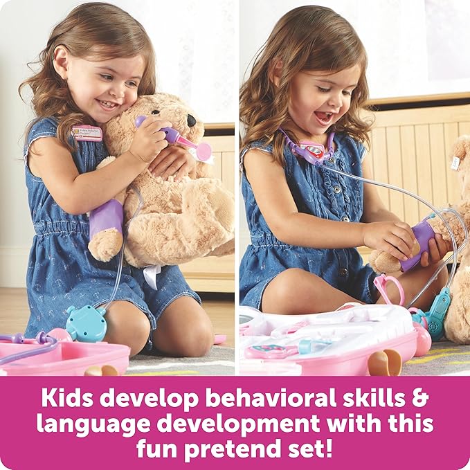 Learning Resources Pretend and Play Doctor Kit - 19 Piece Set, Doctor Kit and Costume for Kids, Toy Medical Kit, Toddler Social Emotional Learning Toys, Gifts for Ages 3+