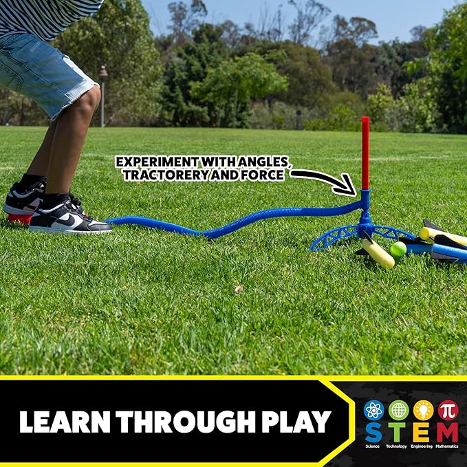 Stomp Rocket Jr Rocket Refills, 8 Multi-Color Rockets - Replacement Rockets for Soft Foam Rocket Launcher for Kids - Fun Backyard & Outdoor Kids Toys Gifts for Boys & Girls - Ages 3 & Up