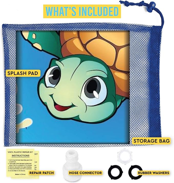 Upgraded Splash Pad - 67 Inches- Sprinkler for Kids and Toddlers - Non-Slip Splash Pads for Dogs - Large Inflatable Sprinkler Play Mat - Outdoor Swimming Pool Water Toys Fun for Infants, Boys, Girls