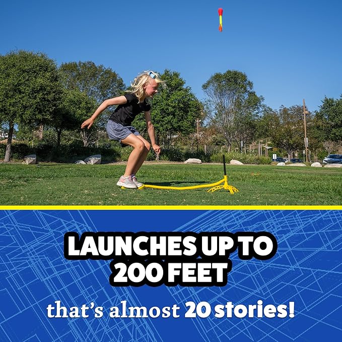Stomp Rocket Ultra Rocket Refills, 6 Rockets - Replacement Foam-Tipped Rockets for Kids - Fun Backyard & Outdoor Kids Toys Gifts for Boys & Girls
