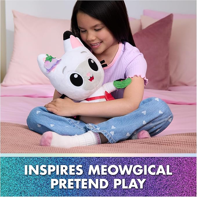 Gabby's Dollhouse: The Movie, Meow-Mazing Interactive Pandy Paws Plush Toy with 3 Accessories & Removable Bag, Kids Toys for Girls & Boys Ages 3 and Up