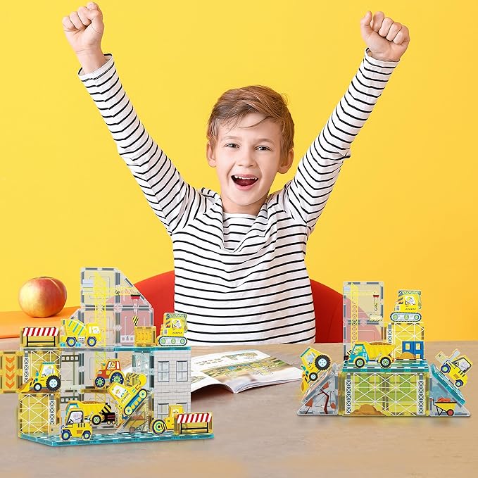 PicassoTiles Magnetic Tile Building Idea Book 230 Pages Illustrated Design Guide with 300 Creative Builds for Kids STEM Learning Creativity and Brain Development Educational Toy Ages 3 Plus PTIDEABOOK