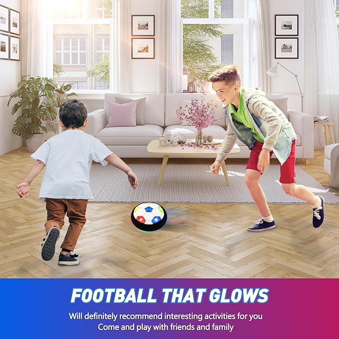 Hover Soccer Ball for Kids, Light-Up Soccers Ball Boys Toys, Kids Training Hover Balls Indoor Toy Games, Birthday Gifts for Kid Age 4, 5, 6, 7, 8-10 Year Old Boy - Soccer