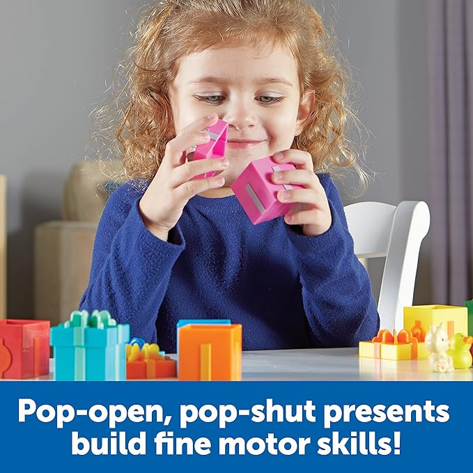 Learning Resources Counting Surprise Party - Toddler Montessori Toys, Stacking Preschool Activities, Matching Color Game, Homeschool, Fine Motor Skills, Gifts For Boys And Girls, Manipulatives