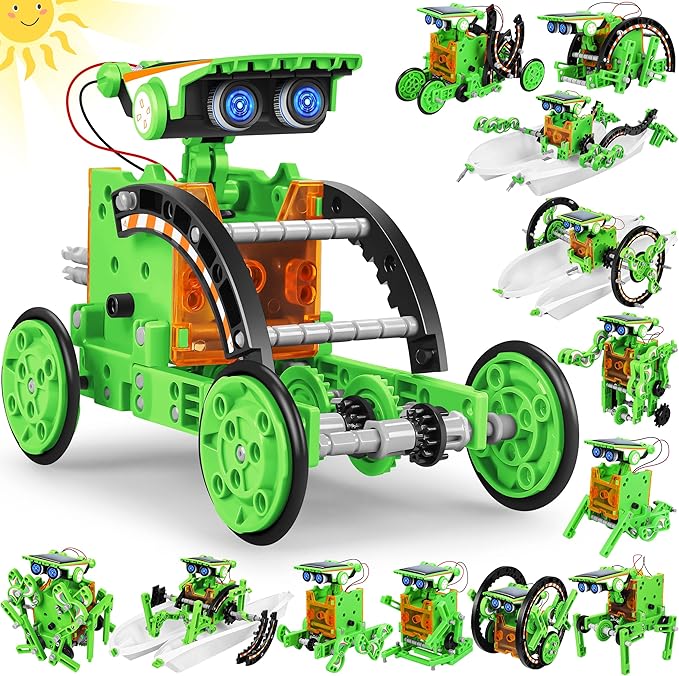 STEM 13-in-1 Education Solar Power Robots Toys for Boys Age 8-12, Educational Toy Science Kits for Kids Experiment Robotics Set Birthday Gifts for 8 9 10 11 12 Years Old
