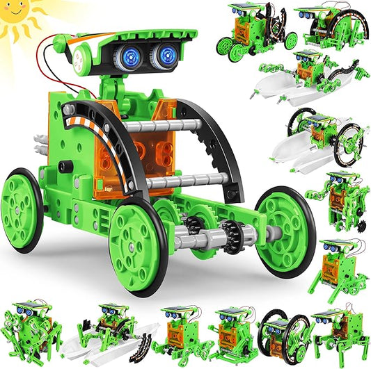 STEM 13-in-1 Education Solar Power Robots Toys for Boys Age 8-12, Educational Toy Science Kits for Kids Experiment Robotics Set Birthday Gifts for 8 9 10 11 12 Years Old