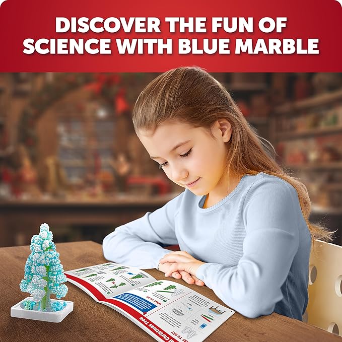 Blue Marble Santa's Christmas Science Workshop - Holiday STEM Kit for Kids with 5 Magical Experiments & 20 Bonus Activities, Educational Science Kit, for Kids Age 8 and Up