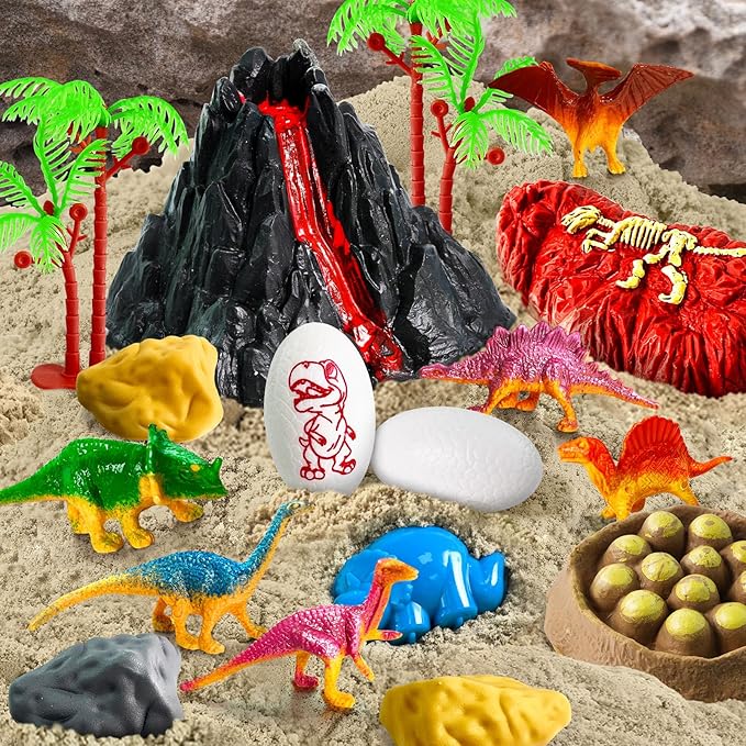 ESSENSON Sensory Bin, Construction Kit with Sensory Sand, Play Sand Pretend Play Beach Toy, Sandbox for Girls and Boys